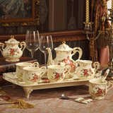 欧式茶具咖啡杯套装咖啡具杯子英式下午茶茶壶茶杯陶瓷杯具带托盘