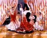 diy数字油画包邮手绘填色客厅抽象人物大幅装饰画40*50西班牙舞蹈