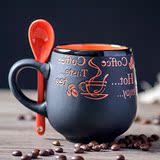 杯子陶瓷创意星巴克马克杯咖啡杯带盖勺欧式牛奶杯大容量情侣水杯