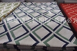 现货地毯简约现代宜家客厅茶几地毯卧室床边蓝色绿色菱形几何图案
