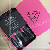 韩国代购正品3CE化妆刷组合迷你7件化妆刷套装套盒 粉色黑色预定