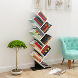 简易书架实木创意树形办公落地书架学生儿童书柜置物架客厅墙角柜