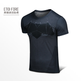 ETQ Fire 蝙蝠侠t恤 男圆领短袖 蝙蝠侠大战超人衣服 休闲英雄装