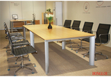 接待洽谈会议桌椅 实木贴皮长条桌 员工开会办公桌培训桌