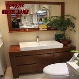 简约现代浴室柜组合洗手台橡木实木落地卫浴柜台上盆洗脸盆洗手台