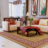 中式地毯客厅短绒简约现代长方形满铺茶几宜家家用卧室床前床边毯