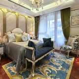 时尚欧式美式样板间地毯沙发茶几客厅地毯卧室床边床尾手工毯定制