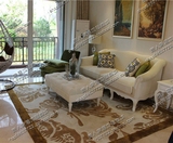 北欧风格 客厅地毯 沙发茶几地毯 样板间地毯 棕色 欧式地毯定制