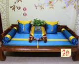 中式家具罗汉床垫五件套定做红木沙发海绵垫棕垫靠包扶手枕扇形枕
