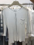 韩国东大门品牌12ampm 秋装新款修身打底针织衫百搭女士冰丝毛衣