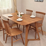 实木餐桌 北欧创意原木餐桌 M桌橡木日式餐桌椅组合餐桌