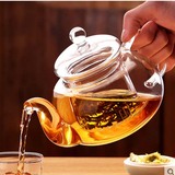 耐热玻璃泡茶壶过滤花茶壶高温冲茶器带盖加厚透明普洱红茶茶具