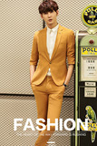 2016春夏季韩版修身青年男装商务短袖西服纯色外套休闲西装男套装