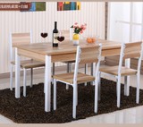 小户型长方形简约餐桌椅组合6人快餐桌椅批发奶茶店餐厅小吃饭店