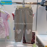 丽婴房专柜正品米奇女童运动长裤迪士尼2016秋装新款0861010009