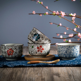 特价日式复古和风陶瓷餐具米饭碗汤碗创意家用个性吃饭专用碗手绘