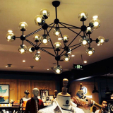 北欧创意艺术服装店卧室餐客厅创意个性美式玻璃球办公室魔豆吊灯