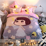 韩式床单四件套卡通公主风1.8米春秋儿童床上用品女孩1.5m床被套
