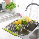 可折叠沥碗架晾 滴水 滤水架不锈钢水槽架子碗碟沥水架放碗架厨房