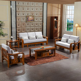 实木沙发组合中式沙发客厅橡木沙发多功能沙发床小户型懒人沙发椅