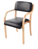 简域实木餐椅现代简约单人书房椅 北欧休闲扶手时尚软包靠背椅子