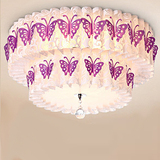LED 吸顶 灯 粉色心形卧室灯 婚房灯 田园花型灯 吊灯 客厅吸顶灯