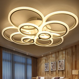 2016新款LED吸顶客厅灯现代简约环形圆圈温馨亚克力艺术吸顶灯饰