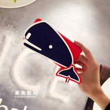 黄景瑜同款可爱小鲸鱼手机壳iPhone6plus皮质手机壳苹果6s保护套