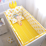 床围婴儿床上用品ins皇冠婴儿床围纯棉宝宝床围床品防撞款可定做