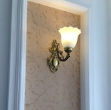 欧式铁艺美式床头卧室镜前电视墙过道简约复古家居创意灯具壁灯