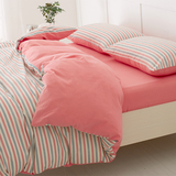 全棉加厚磨毛四件套1.8m床纯棉保暖被套床上简约床单床笠1.2米三