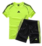 光板足球服跑步训练服长袖短袖套装男女成人儿童足球衣定制