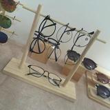 高档松木眼镜展示架太阳镜陈列道具墨镜装饰架子实木复古创意