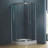 简易淋浴房整体浴室弧扇形 钢化玻璃屏风隔断铝材框架卫生间浴房
