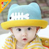 春夏女1-2-3-4岁儿童男童帽子韩国夏季宝宝透气遮阳夏天草帽男潮