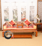 实木仿古家具 格子罗汉床沙发床 明清古典中式榆木家具 厂家直销