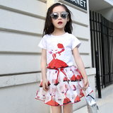 女童夏装套装中大童纯棉短袖短裙6-8-9岁儿童夏季套裙韩版两件套