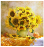 精准印花DMC最新款十字绣客厅卧室餐厅花卉欧式油画唯美向日葵