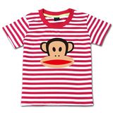【清仓】夏装童装大嘴猴儿童短袖T恤女童条纹纯棉体恤中大童男童