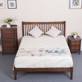美式白橡木床1.35米床1.5米1.8米简约纯实木治木工坊同款单双人床