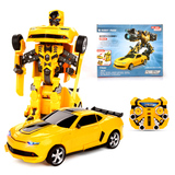 变身金刚汽车人遥控变形 充电动机器人超大男孩儿童玩具车BXJG01
