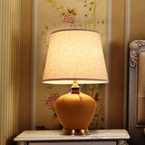 美式陶瓷台灯创意卧室温馨床头灯中式复古纯铜婚庆客厅装饰灯包邮