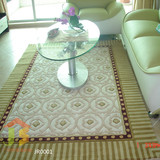 现代田园风格客厅休息区卧室茶几抽象图案 纯手工新西兰羊毛 地毯