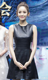 春夏新款微博明星古力娜扎同款韩版修身黑色PU皮裙连衣裙中长款