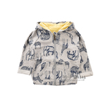 2016秋季新品  男童大象图案水印蝙蝠衫外套  连帽短款上衣  G-1