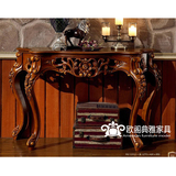 美式实木玄关柜 玄关桌 实木边桌 美式靠墙桌 欧式实木沙发背几