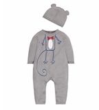 英国Mothercare官网正品代购 2016秋 小猴子针织长袖连体衣套装