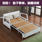 布艺沙发床可折叠小户型客厅多功能双人单人1.2米1.5米实木两用