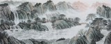 纯手绘小六尺横幅客厅写意聚宝盆山水画名人字画真迹国画中国书画