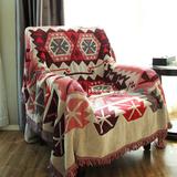 外贸波西米亚沙发巾沙发毯民族风沙发套纯棉沙发罩布艺盖毯地毯